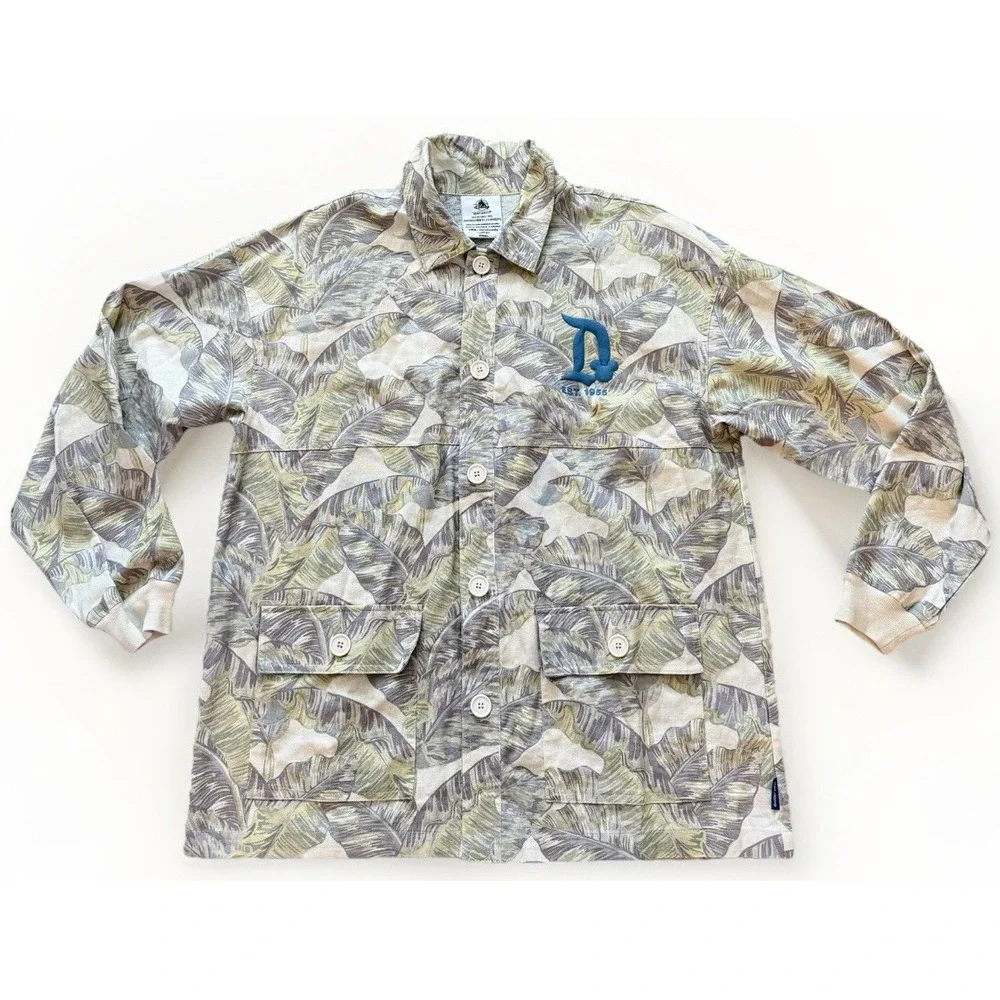 Disneyland Resort Spirit Jersey Shirt Jacket Tropical Palm Shacket Men XL